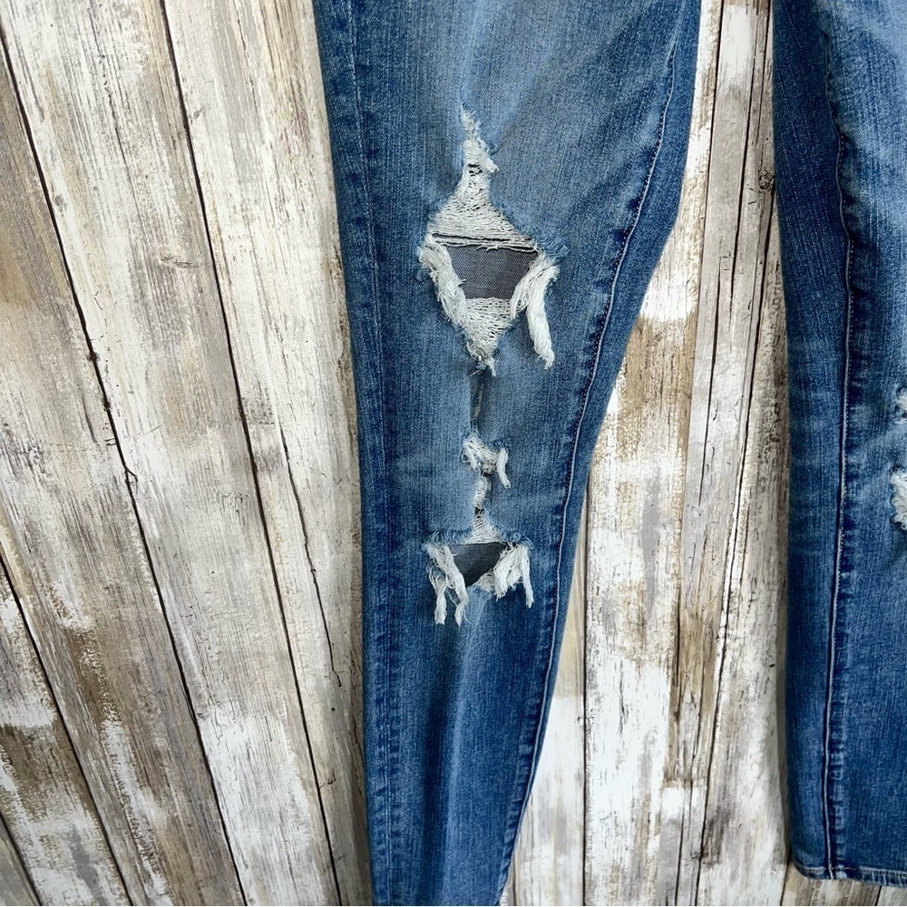 American Eagle The Dream Jean Super High Rise Jegging Distressed Women’s 0 - Picture 2 of 8